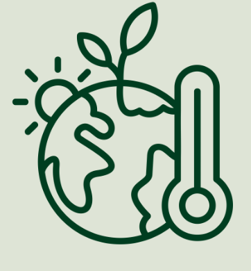 Earth with thermometer icon